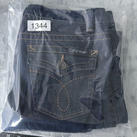 Calvin Klein Flare Boot Cut Jeans Embroidered Back Pockets Womens Blue Size 29/8 - Picture 11 of 11